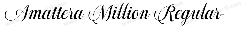 Amattera Million Regular字体转换